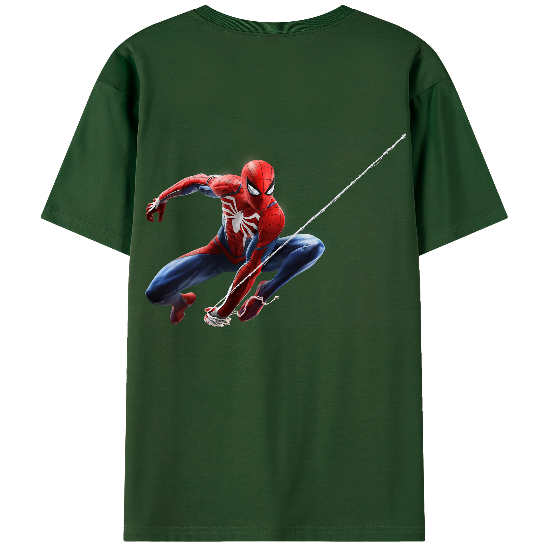 （画像用） Spider Man スパイダーマン 綿100％半袖Tシャツ（背面プリント）